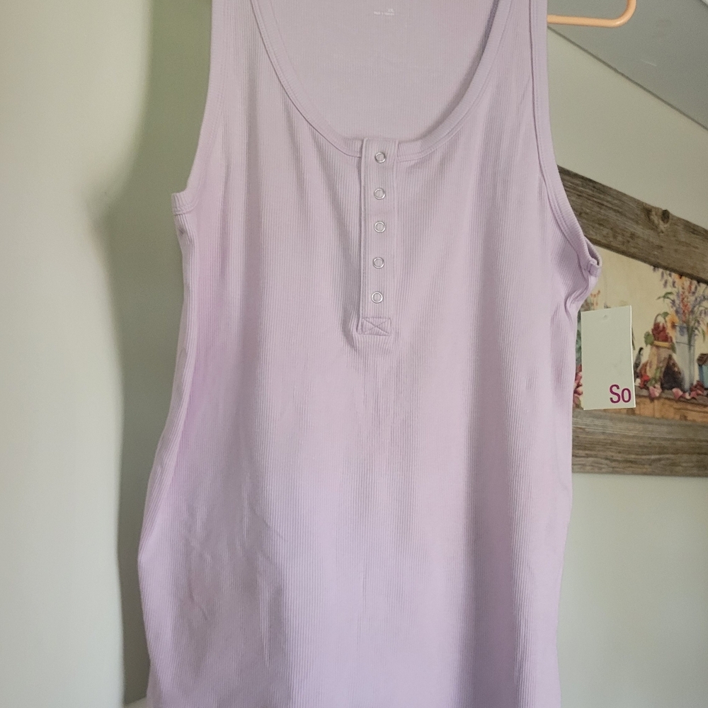 Lilac SO Kohls Tank NWT XXL
